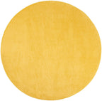 Nourison Essentials Indoor/Outdoor Yellow 8' X Round Area -Rug, Easy -Cleaning, Non Shedding, Bed Room, Living Room, Dining Room, Backyard, Deck, Patio (8 Round)