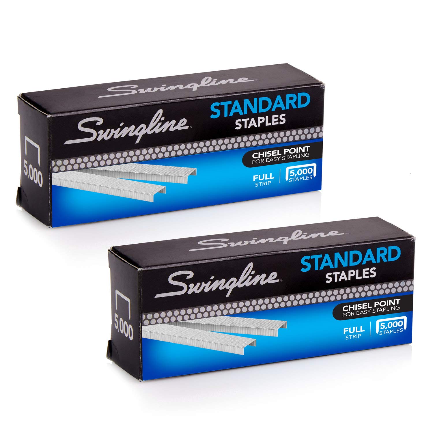 Swingline Staples, Standard, 1/4' Length, 210/Strip, 5000/Box, 2 Pack (35107)