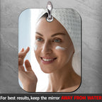 Shower Mirrors For Shaving Fogless,Small 8'X6',Camping Travel Shaving Mirrors For Men,Bathroom Mirror Wall Mounted Handheld Un