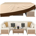 Ruimoy Patio Furniture Covers, Outdoor Furniture Cover Waterproof, General Purpose, Outside Table And Chair Covers, Heavy Duty 600D (90 Inch L X 62.2 Inch W X 28.3 Inch H)-Brown
