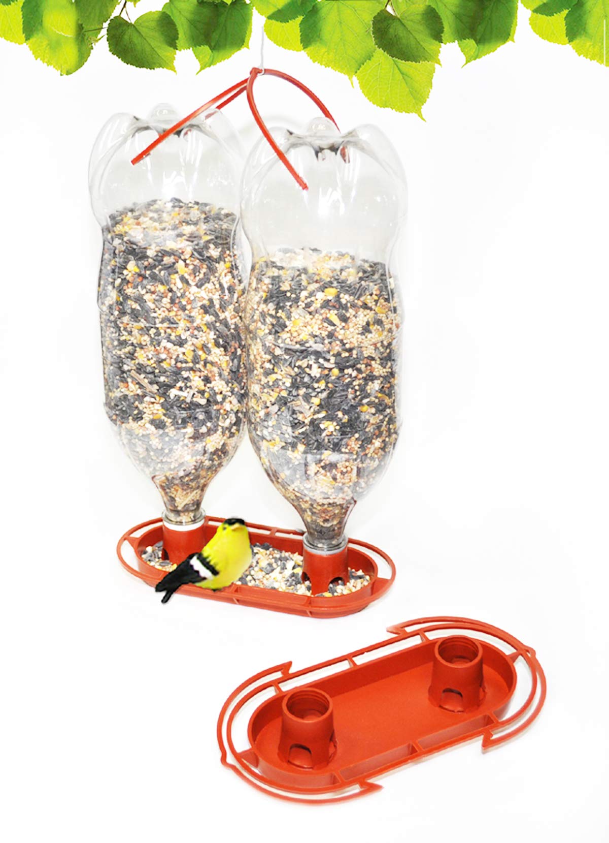 Gadjit Soda Bottle Jumbo Wild Bird Feeder Kits  Fun Inexpensive Project For Kids At Home  Fill Two 2-Liter Plastic Soda Bottles
