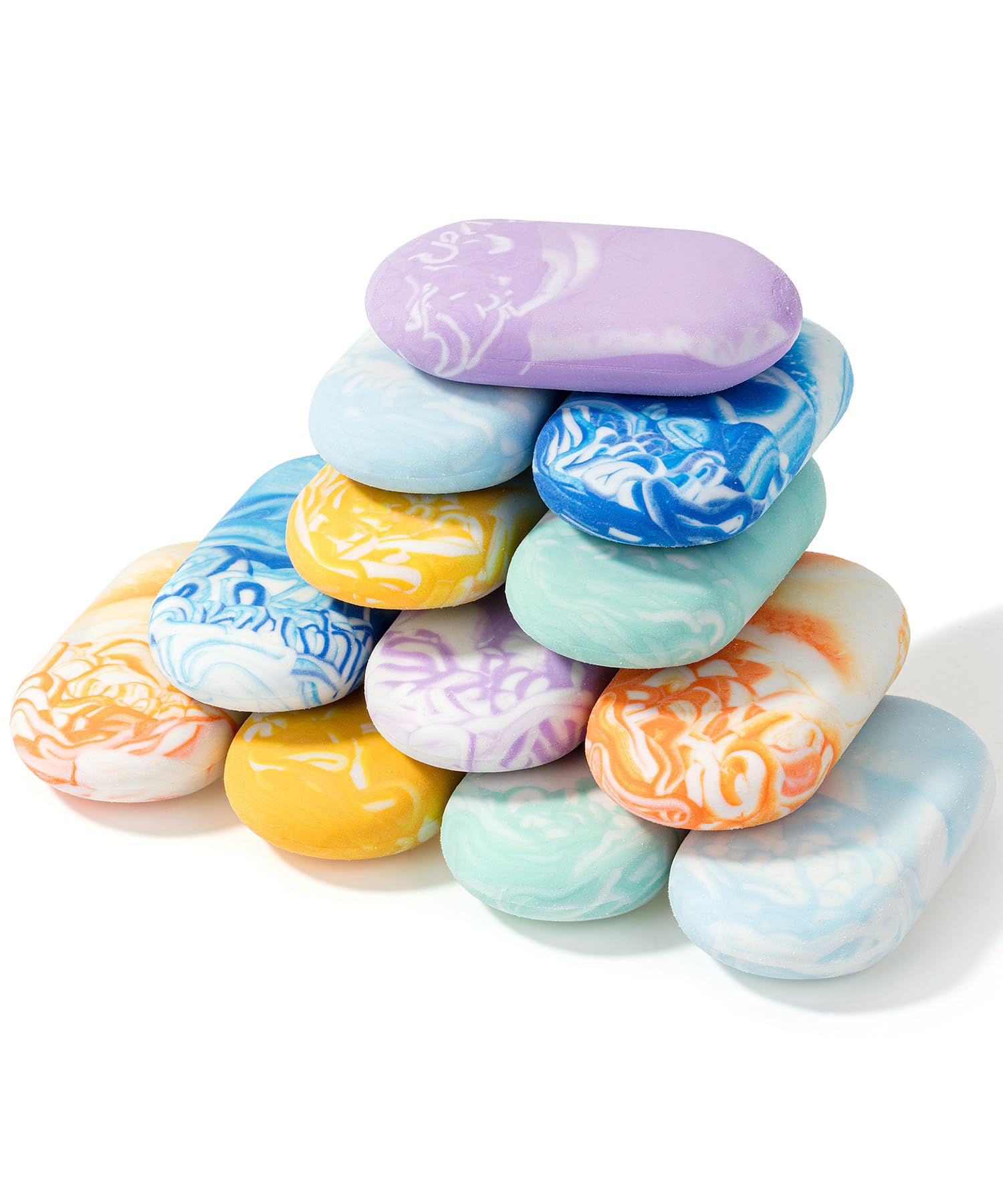 Mr. Pen- Erasers, 12 Pack, Winter Colors, Marble Pencil Eraser, Erasers For Pencils, Erasers For School, Easter Egg Fillers