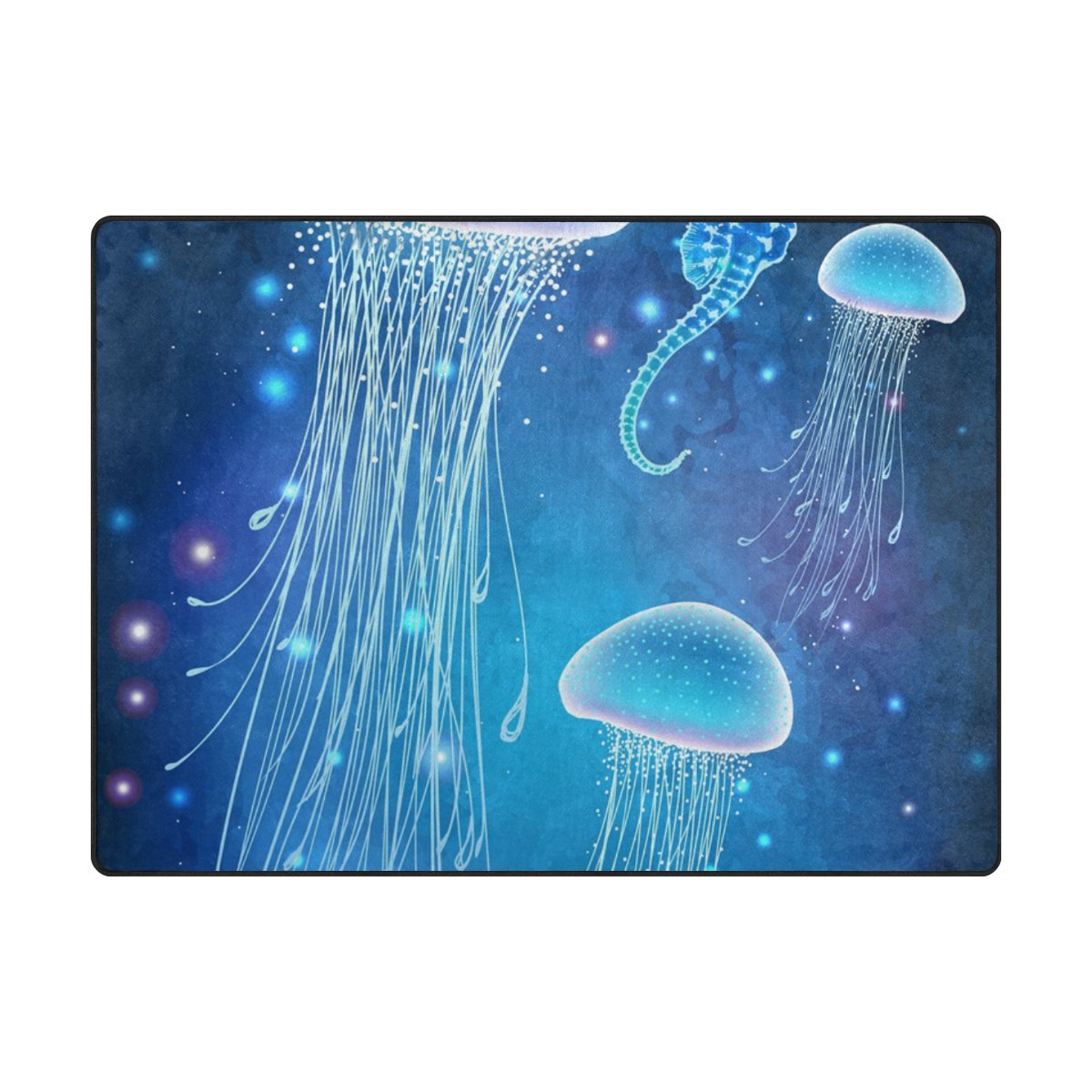 My Little Nest Area Rug Beautiful Jellyfish Lightweight Non-Slip Soft Mat 4' X 5'3, Memory Sponge Indoor Outdoor Decor Carpet For Living Dining Room Bedroom Office Kitchen