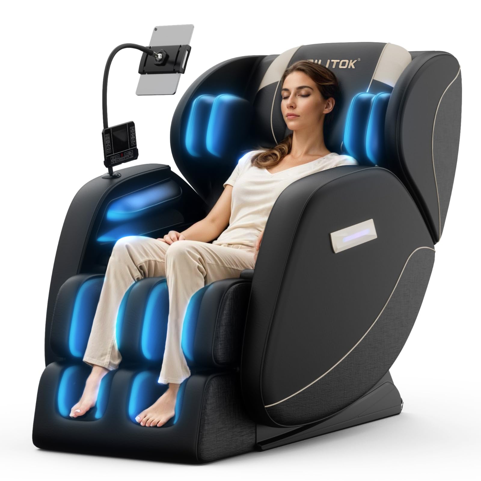 Massage Chairs Full Body, Zero Gravity Massage Chairs With Auto Modes, Airbag Massage, 6 Fix Point Rollers, Foot Massage, Heatin