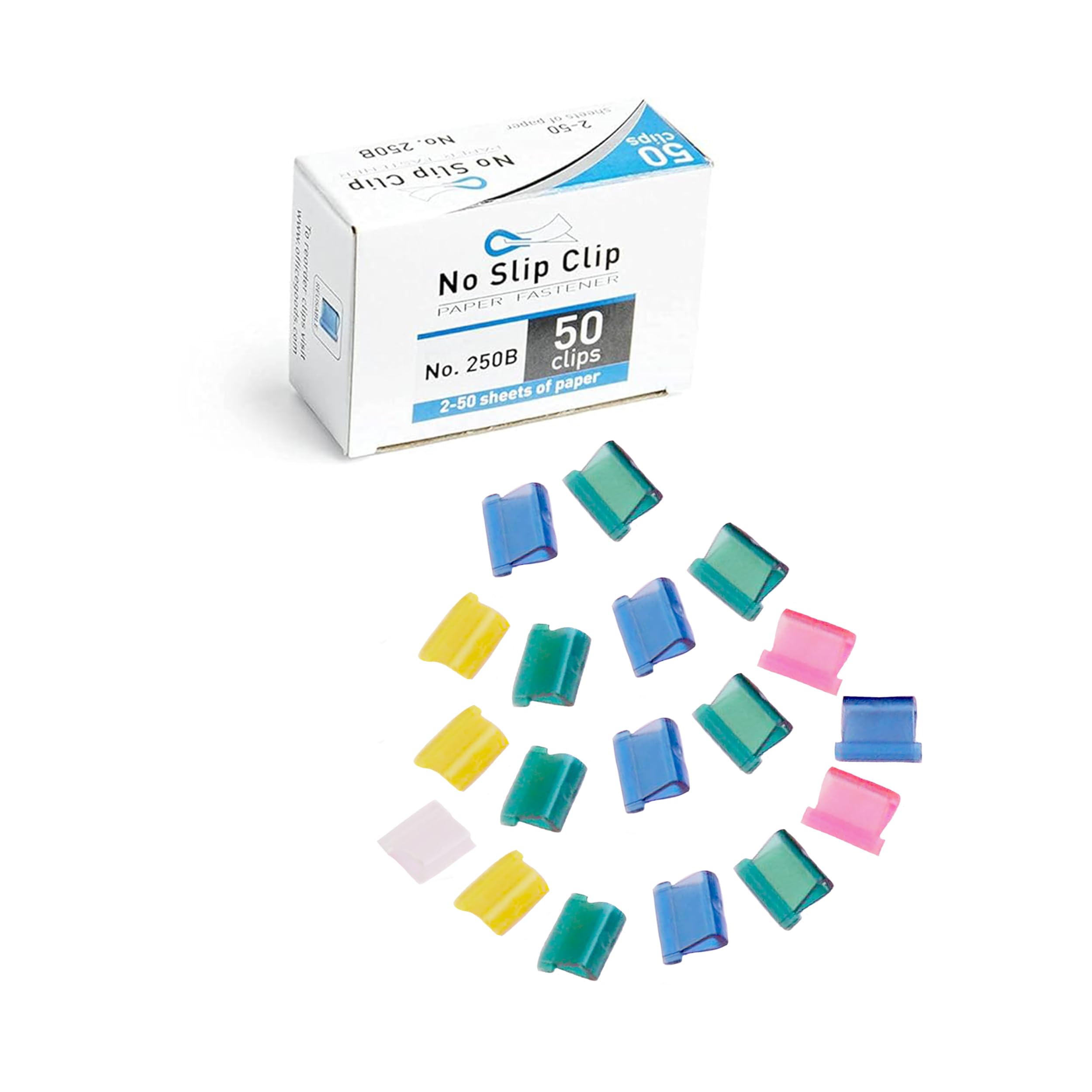 Officegoods No Slip Clip Refills - Binds Up To 50 Pages - Reusable - Works With No Slip Clip Dispenser - 50 Ct Box Each Small &