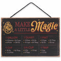 Harry Potter Hanging Wood Measuring Sign - Make a Little Magic Cooking Conversion Chart for Kitchen