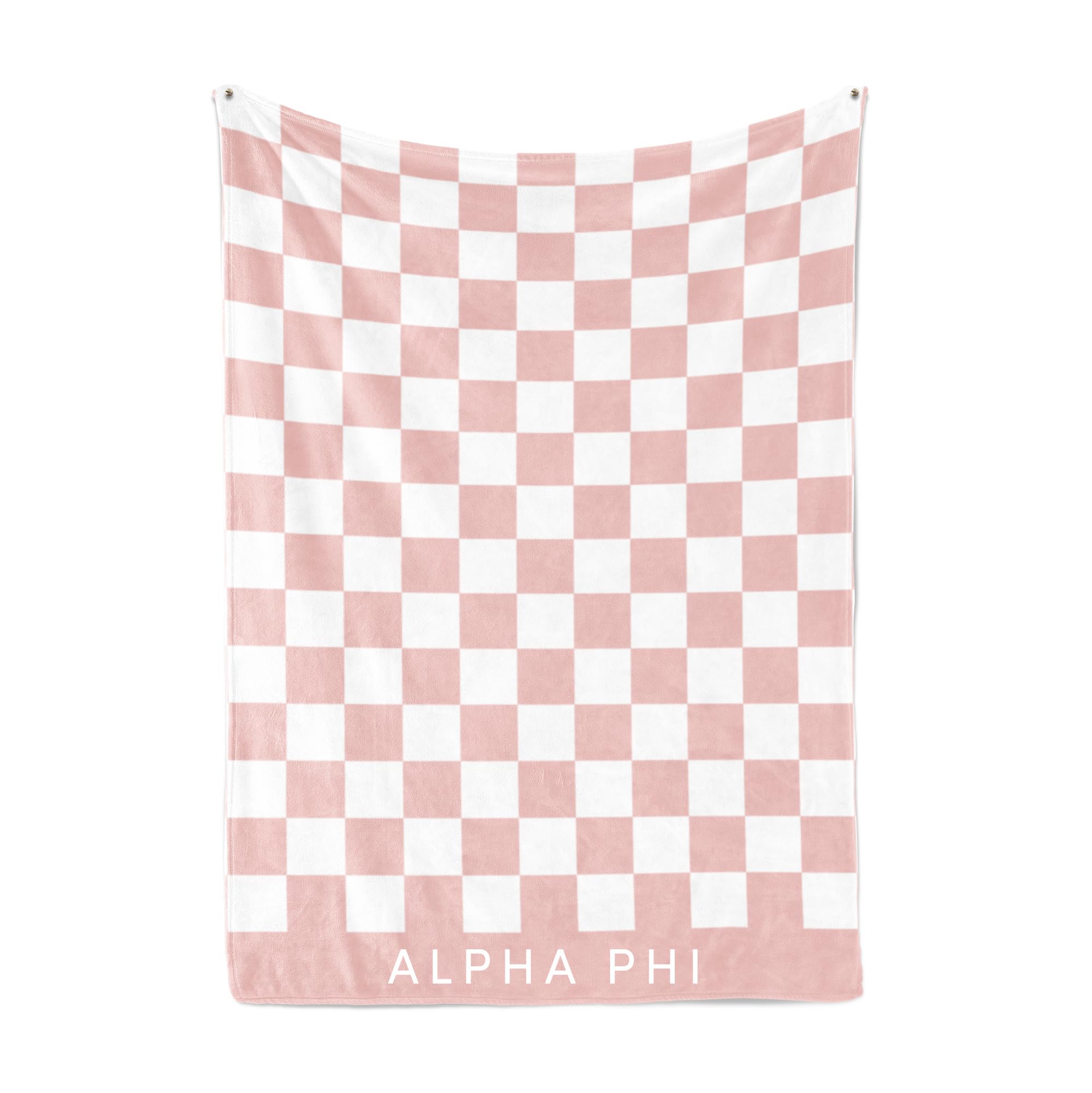 Sorority Shop Alpha Phi Thick Blanket - Stylish Checkered Blanket Perfect For Big Little Sorority Gifts - Soft, Cozy, And Comfor
