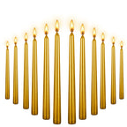 10 Inch Taper Candle, Set of 12,Tapered Candle Burn for 8 Hours, Long Candle Sticks,Tall Candlesticks, Taper Spiral Candles, Din