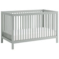 Oxford Baby Essentials Island Full Size 4-In-1 Convertible Baby Crib With Round Spindles, Gray