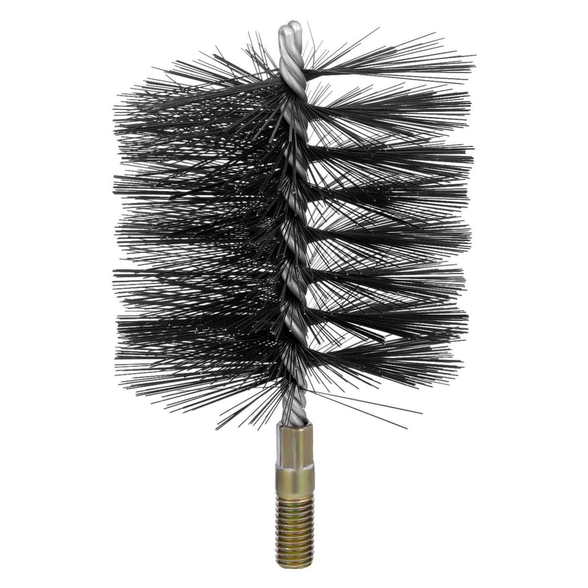 RattanView 4 Inch Round Chimney Wire Brush, Double Spiral