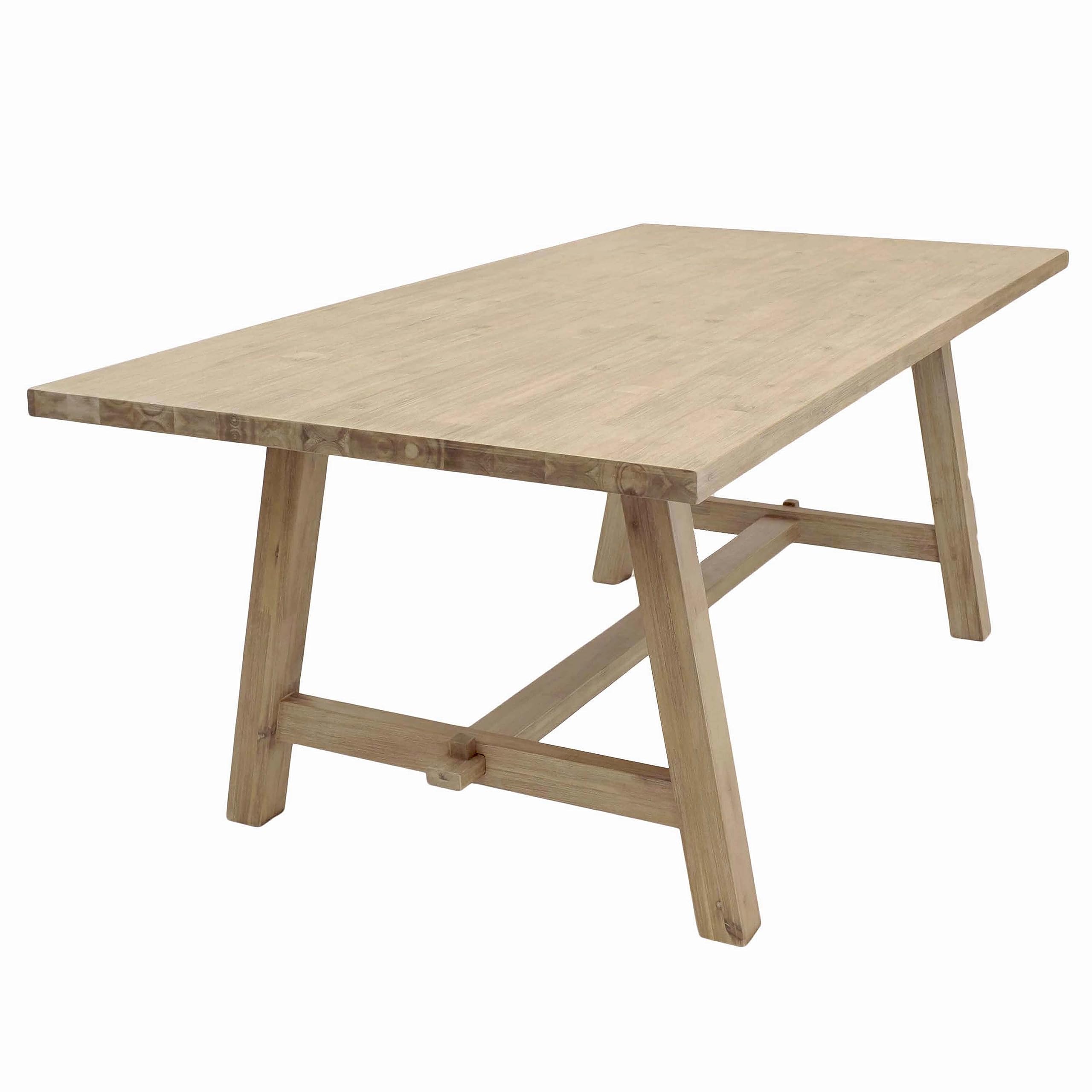 New Pacific Direct Bedford 79&quot; Rect. Dining Table &quot;A&quot; Base,Solid Acacia Wood,Distressed Natural