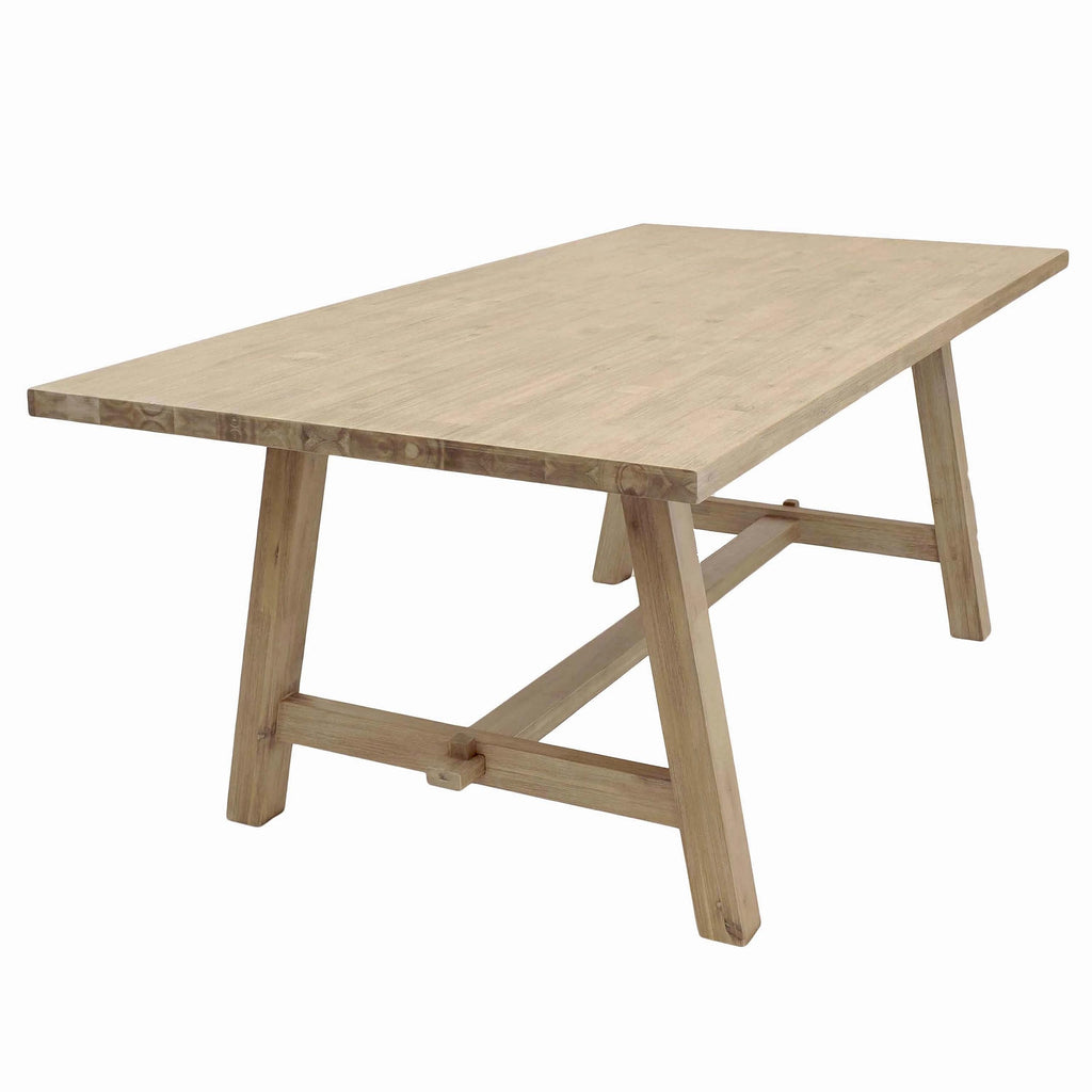 New Pacific Direct Bedford 79" Rect. Dining Table "A" Base,Solid Acacia Wood,Distressed Natural