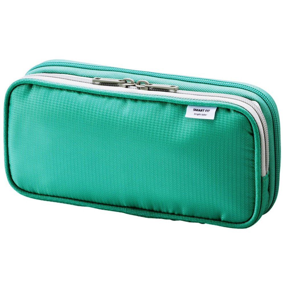 Lihit Lab Double Pen Case, Large, 4.1 X 8.7, Green (A7661-7)