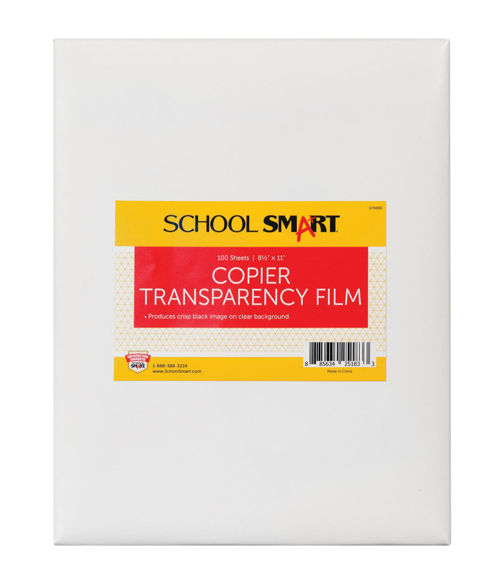 School Smart 8-1/2 X 11 In Copier Film Without Sensing Strip, Pack Of 100, Transparency - 079880,Blue
