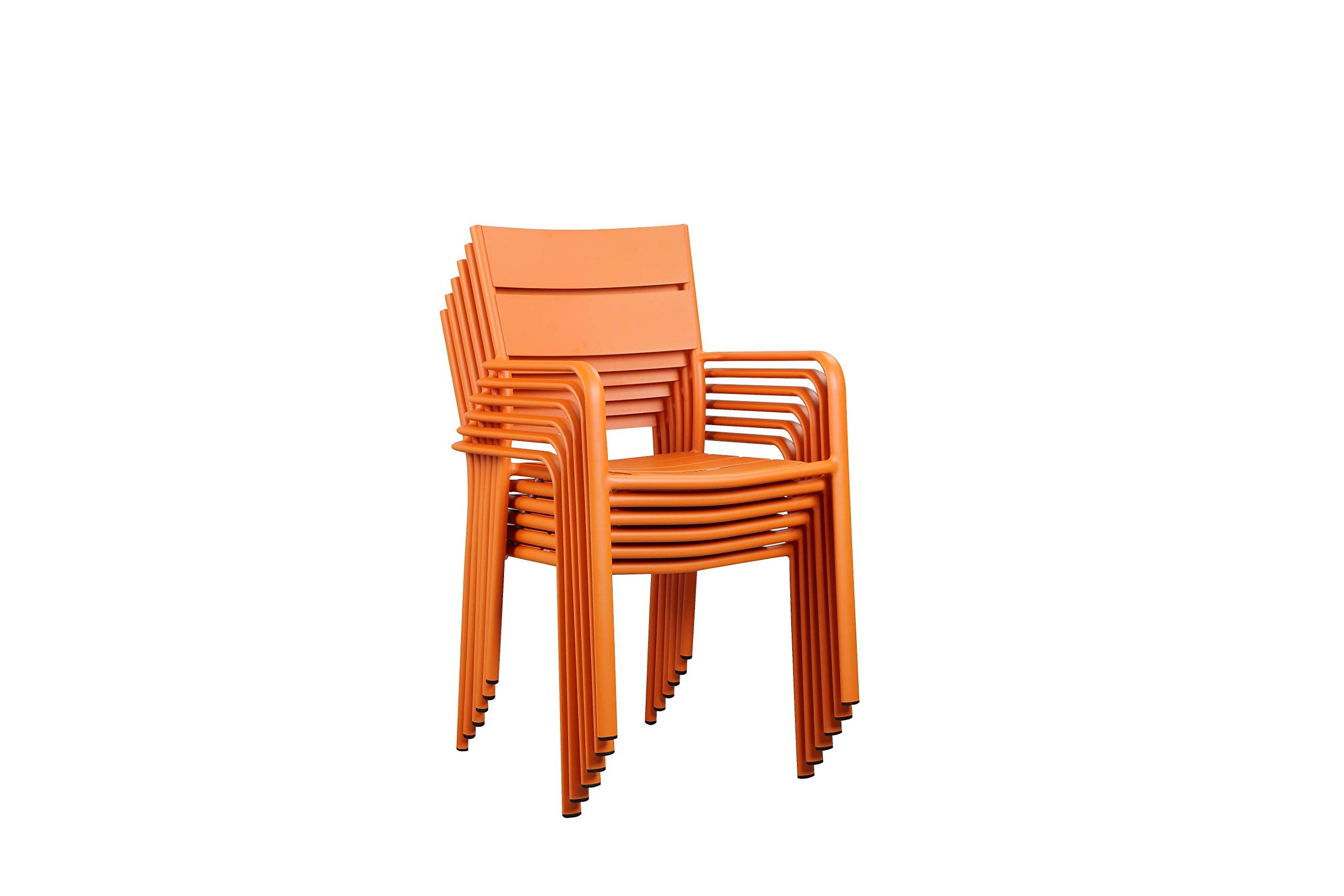 Pangea Home Miami 6Ac Orng Dining Chairs, Orange