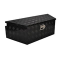 Fgjqefg 39 Inch Aluminum Utility Trailer Tongue Tool Box Wide Trailer Storage Organizer Rv Storage Tool Box With Lock & Keys Bla
