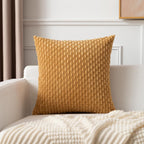 Kevin Textile Throw Pillow Covers Soft Corduroy Decorative Set Of 2 Boho Striped Pillow Covers Pillowcases Farmhouse Home Decor For Couch Bed Sofa Living Room 26X26 Inch Gold