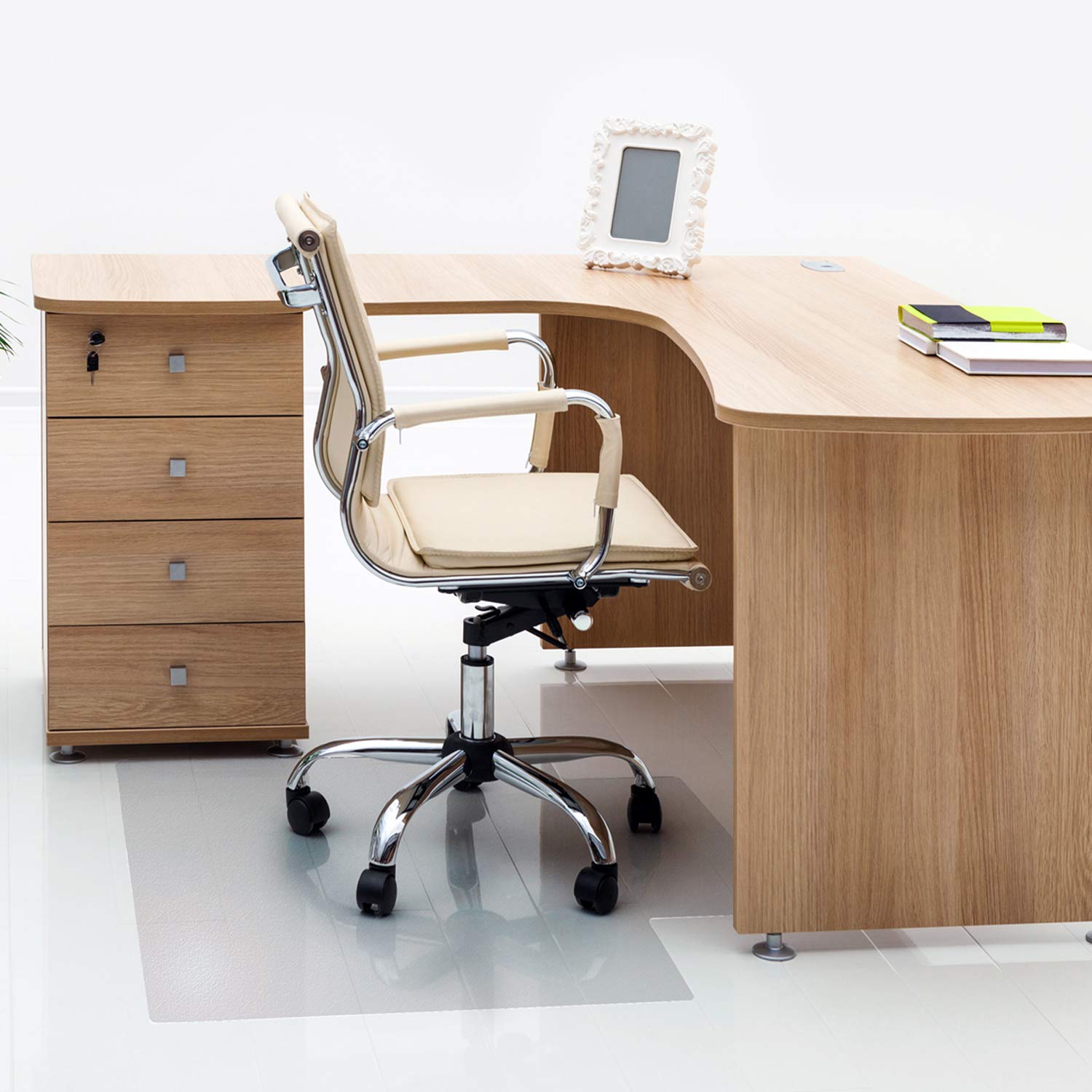 Floortex® Advantagemat® Vinyl Lipped Chair Mat for Hard Floor - 45" x 53"