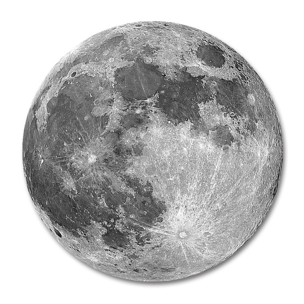 Smooffly Round Moon Mouse Pad, Special Earth Grey Fashion Design Circular Mousepad With Rubber 20Cm