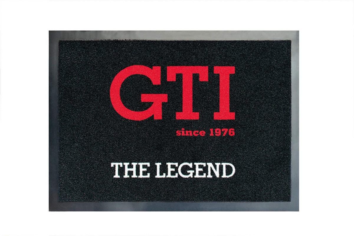BRISA VW Collection  Volkswagen Golf GTI Door Mat, Entrance Mat, Indoor Outdoor Welcome Mat (27x20 Inches/The Legend/Black)