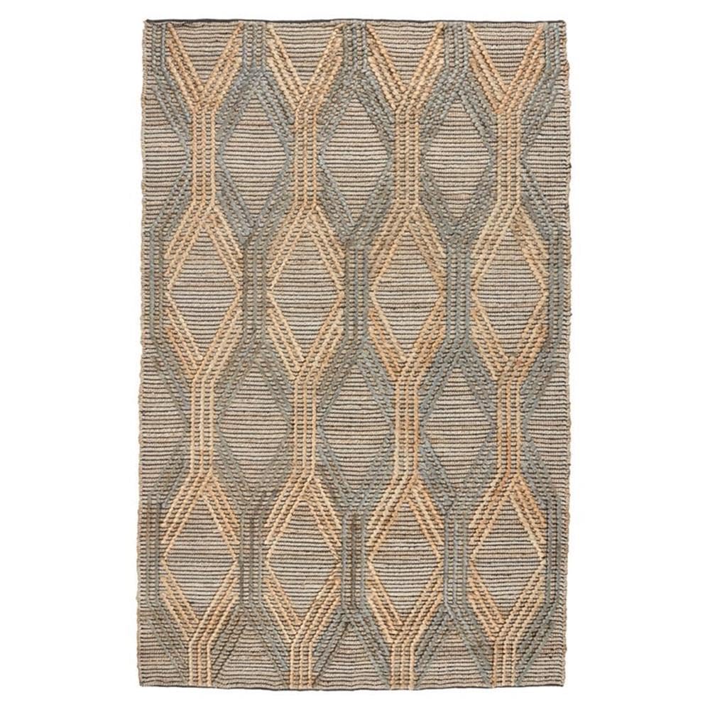 Kosas Home Manitou 96 X 120 Jute & Cotton Accent Rug In Natural/Mineral Blue