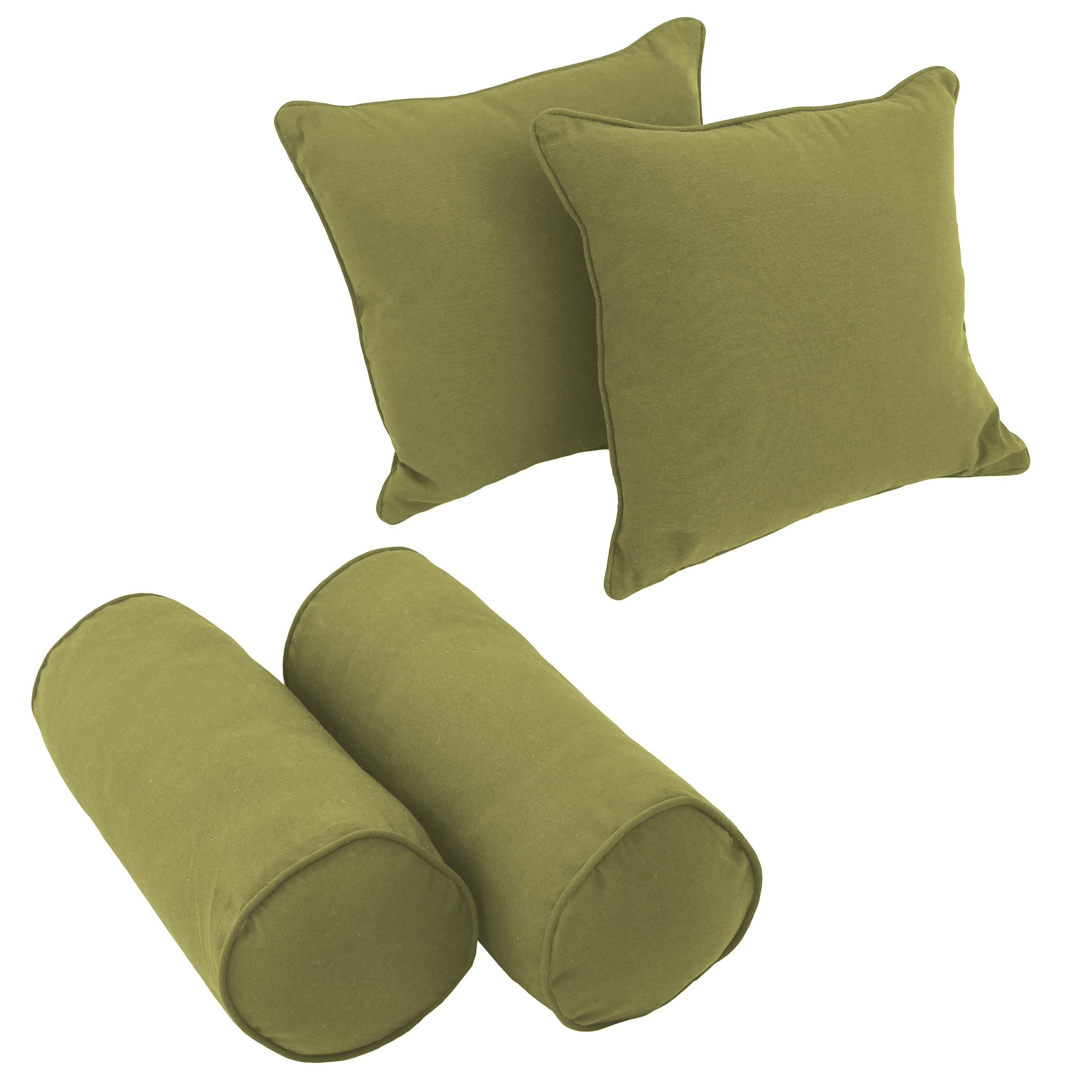 Blazing Needles Corded Twill Throw Pillows (Set Of 4), Sage