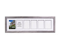 CreativePF- 6 Opening Glass Face Driftwood Picture Frame to hold 5 by 7 inch Photographs including 10x36-inch White Mat Collage