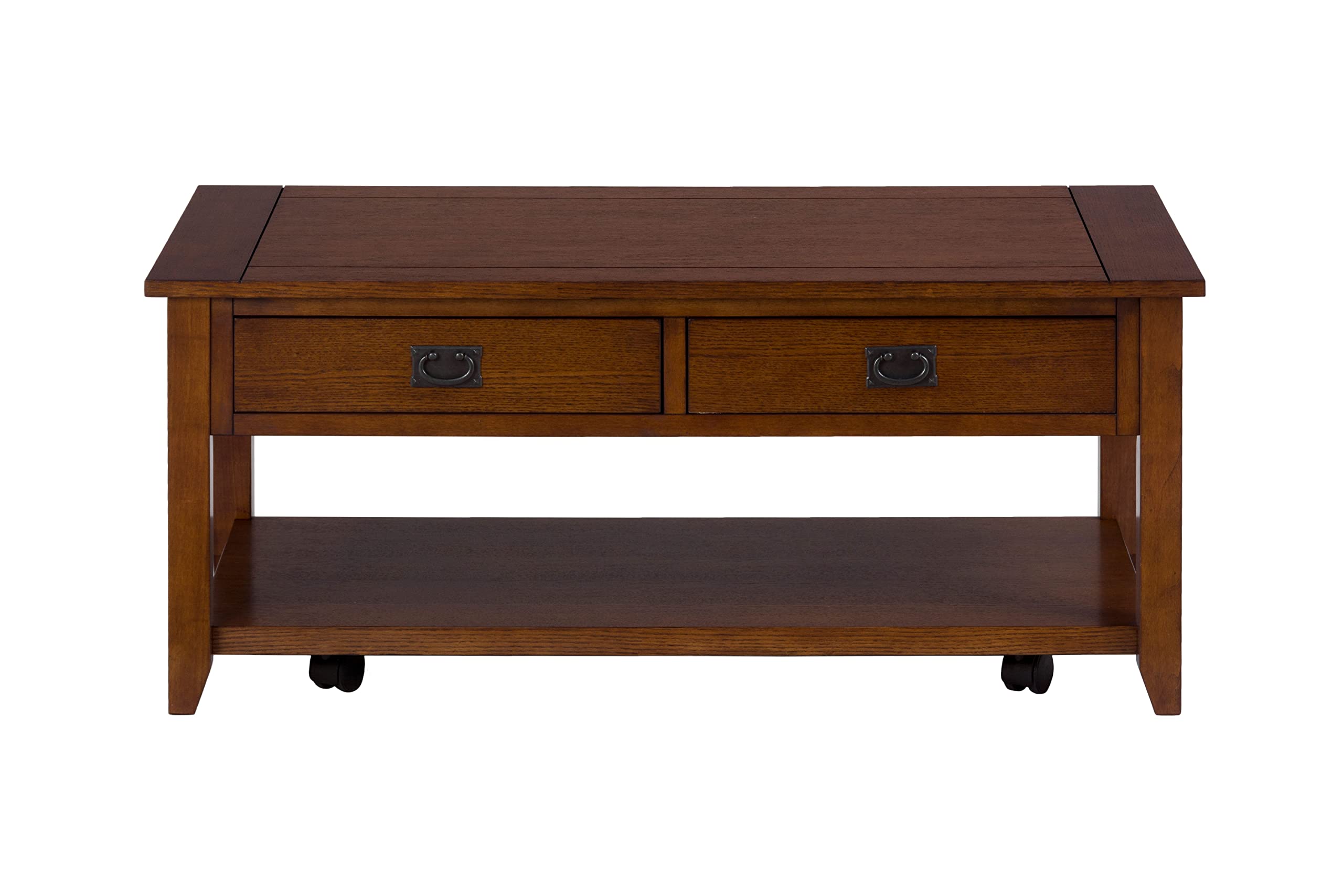 Jofran Inc. Mission Oak Storage Coffee Table with Optional Casters