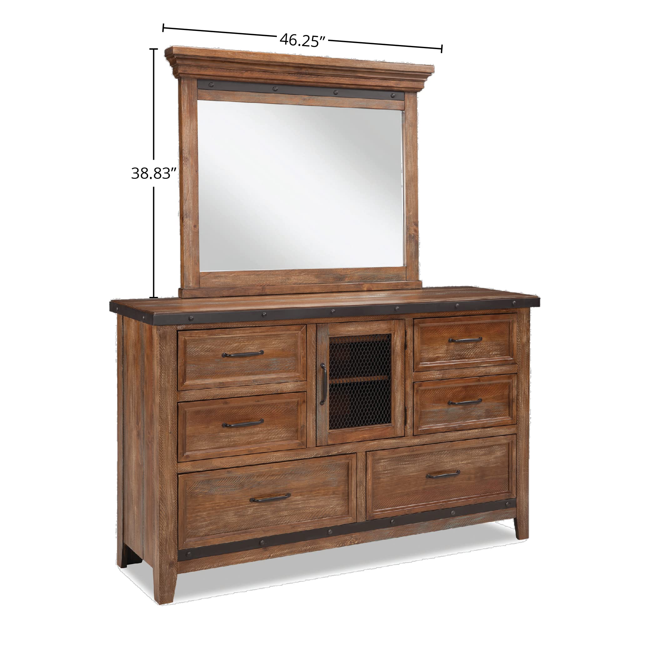 Intercon Taos Dresser with Landscape Mirror, Canyon Brown