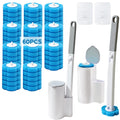 DRQ 2 Pack Disposable Toilet Brush and Holder Set, 60 Refills