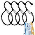 ZCFLCK 4 Pack Belt Hanger, Rust Proof Closet Organizer for Belts Ties Black