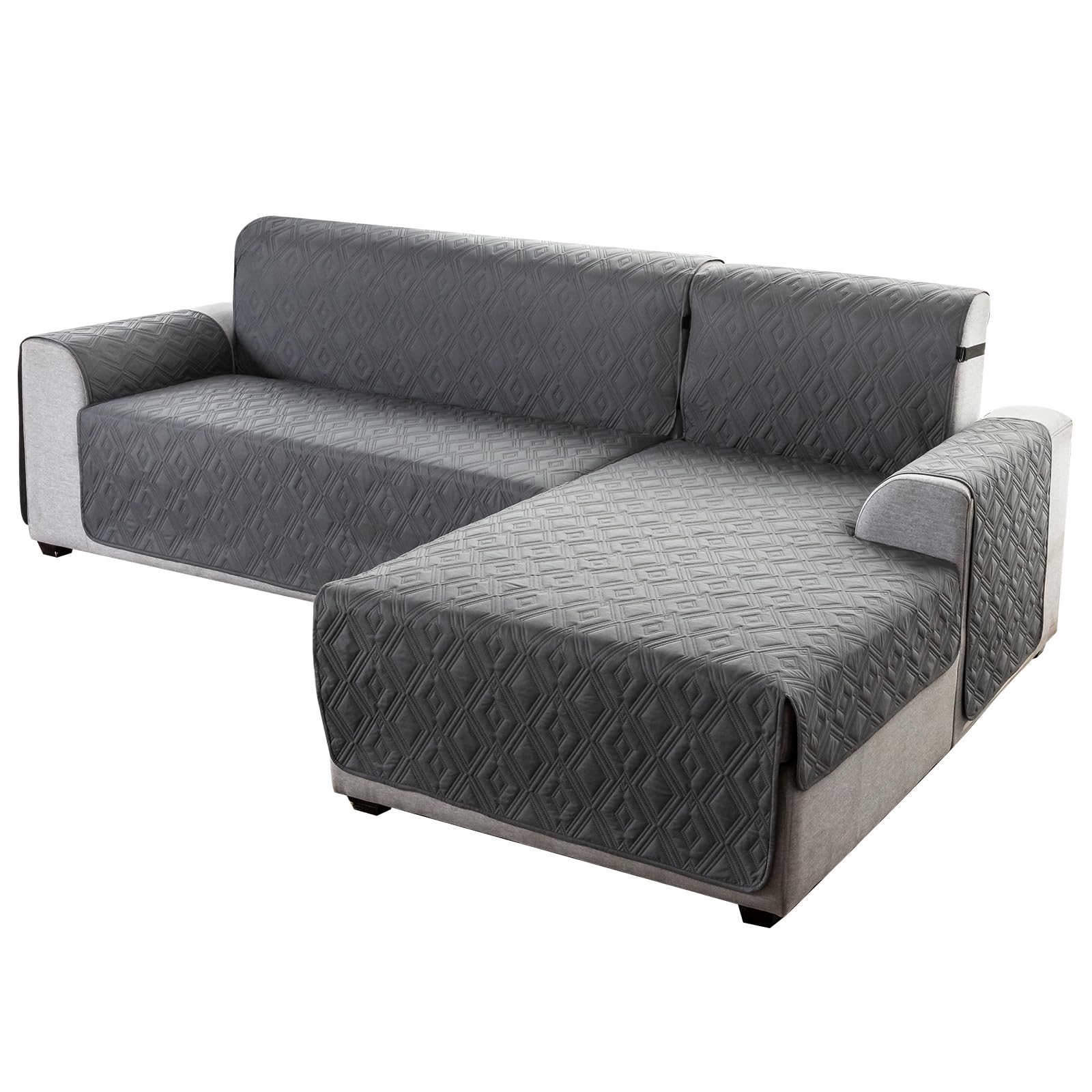 Genina 100% Waterproof Sectional Couch Covers For Dogs Reversible Couch Covers For Sectional Sofa L Shaped Sofa Slipcover Furnit