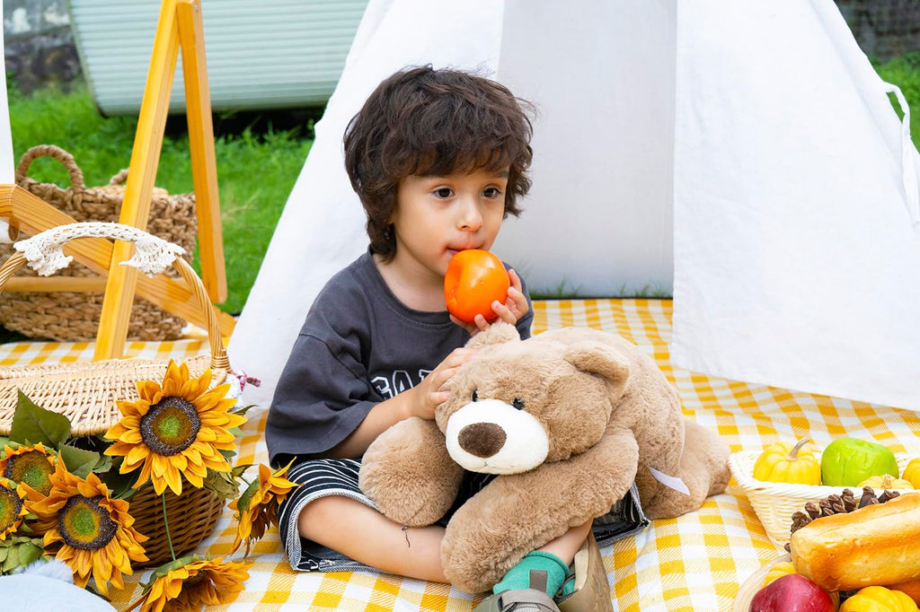 Niuniu Daddy 20' | 3.3 Pound Weighted Bear Stuffed Animals For Adults Kids, Giant Large Teddy Bear Plush Toy, Cute Brown Bear B