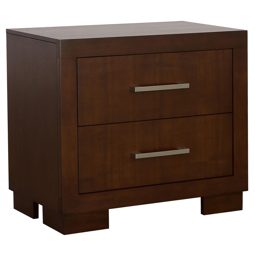 Coaster Home Furnishings Jessica Contemporary 4-Piece Bedroom Set Queen Size LED Panel Bed Frame 43-inch Headboard Cappuccino 200711Q-S4