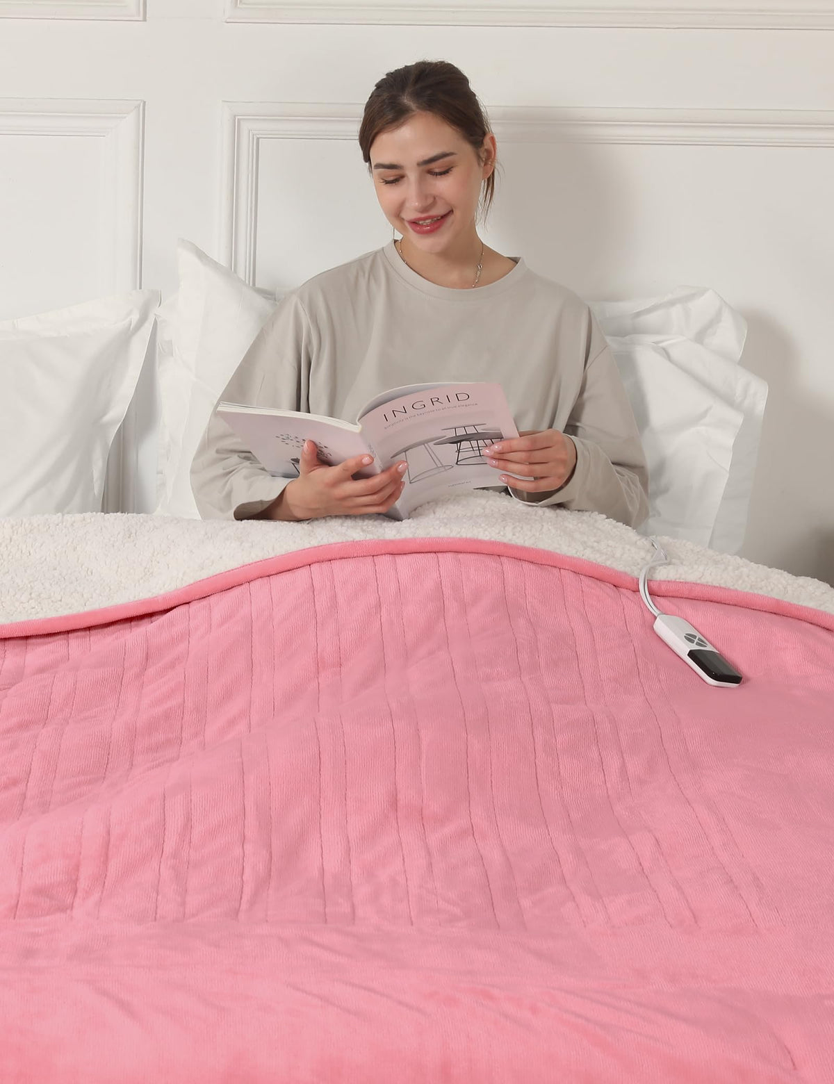 Estingo Electric Blanket Heated Blanket Full - 72''X84'' Electric Heated Blanket With 6 Heating Levels & 1-10 Hours Adjustable T