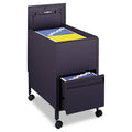 Safco Products Locking Mobile Tub File With Drawer, Letter Size, Black