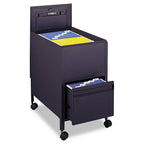 Safco Products Locking Mobile Tub File With Drawer, Letter Size, Black
