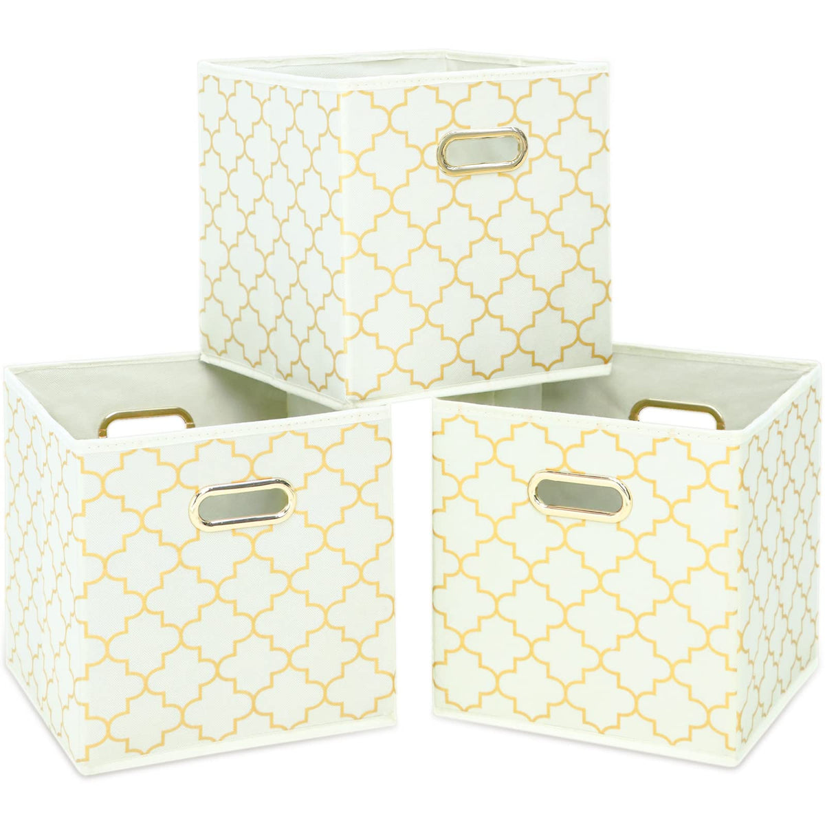 SEVENDOME Fabric Cloth Storage Bins,Fabric Cube Organizer with Dual Handles Foldable Cube Storage Baskets for Home Bedroom Stora
