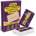 Atack Self-Sealing Laminating Pouches Business Card Size, 9.5 Mil And Hard Self Laminating Business Cards Pouch (Pack Of 25)