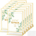 Yoaeaily Acrylic Sign Holder 8.5X11 Gold Frames Double-Sided Gold Picture Frames For Flyer Menu Wedding Table Number Christmas P