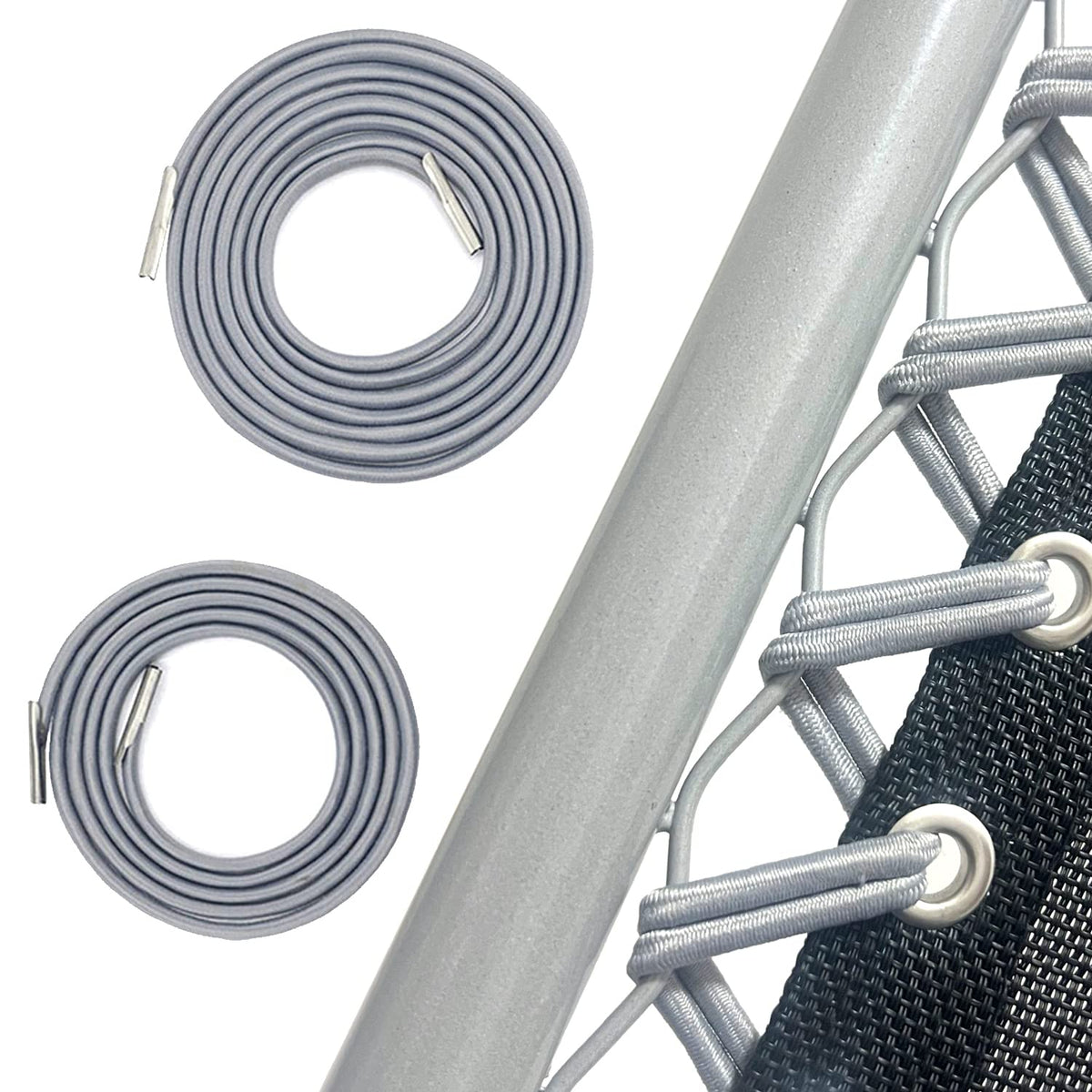 Ostlttyn Zero Gravity Chair Replacement Cord, 4 Pcs Durable Bungee Elastic Laces Replacement Cords For Zero Gravity Chair Lounge Chair Patio Recliner Lawn Chair Repair Kit, Grey