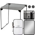 Svartur Black Locker Organizer Kit With Shelf, Shelf, Mirror, Pen Holder, Whiteboard, Back To School Essentials, 7-Piece Decorat