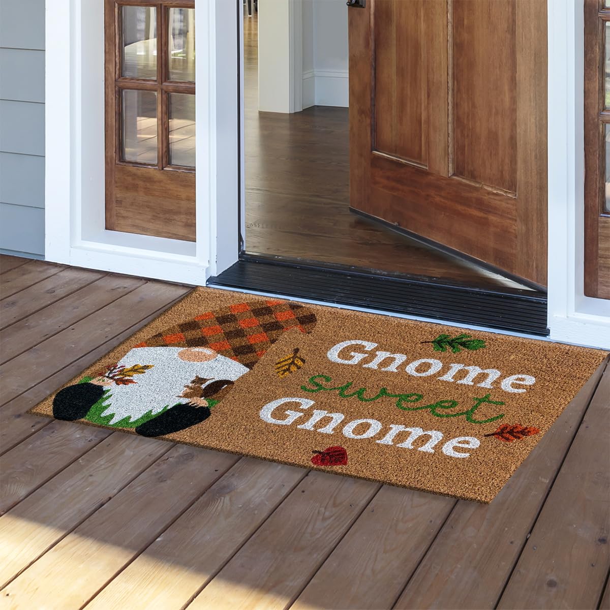 Briarwood Lane Fall Gnome Coir Doormat - 30X18 Inches - Outdoor Fall Door Mat - Door Mat Indoor Entrance - Door Mat Outdoor Entrance - Fall Coir Doormat - Coir Moor Mats Outdoor Fall - Home Decor