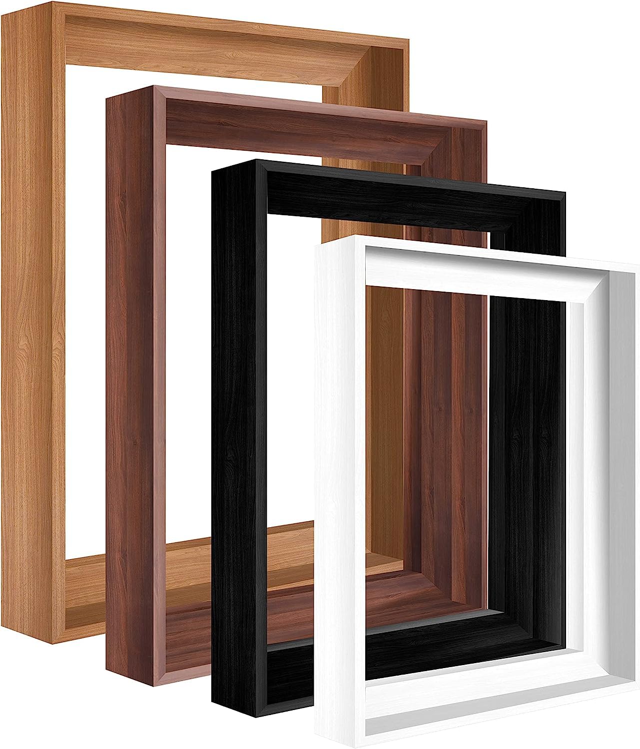 Wall-Art Supplies DIY Floater Frames for Canvas Paintings,1.25 inch Deep Picture Frame,Floating Frame for Canvas Prints,Canvas F
