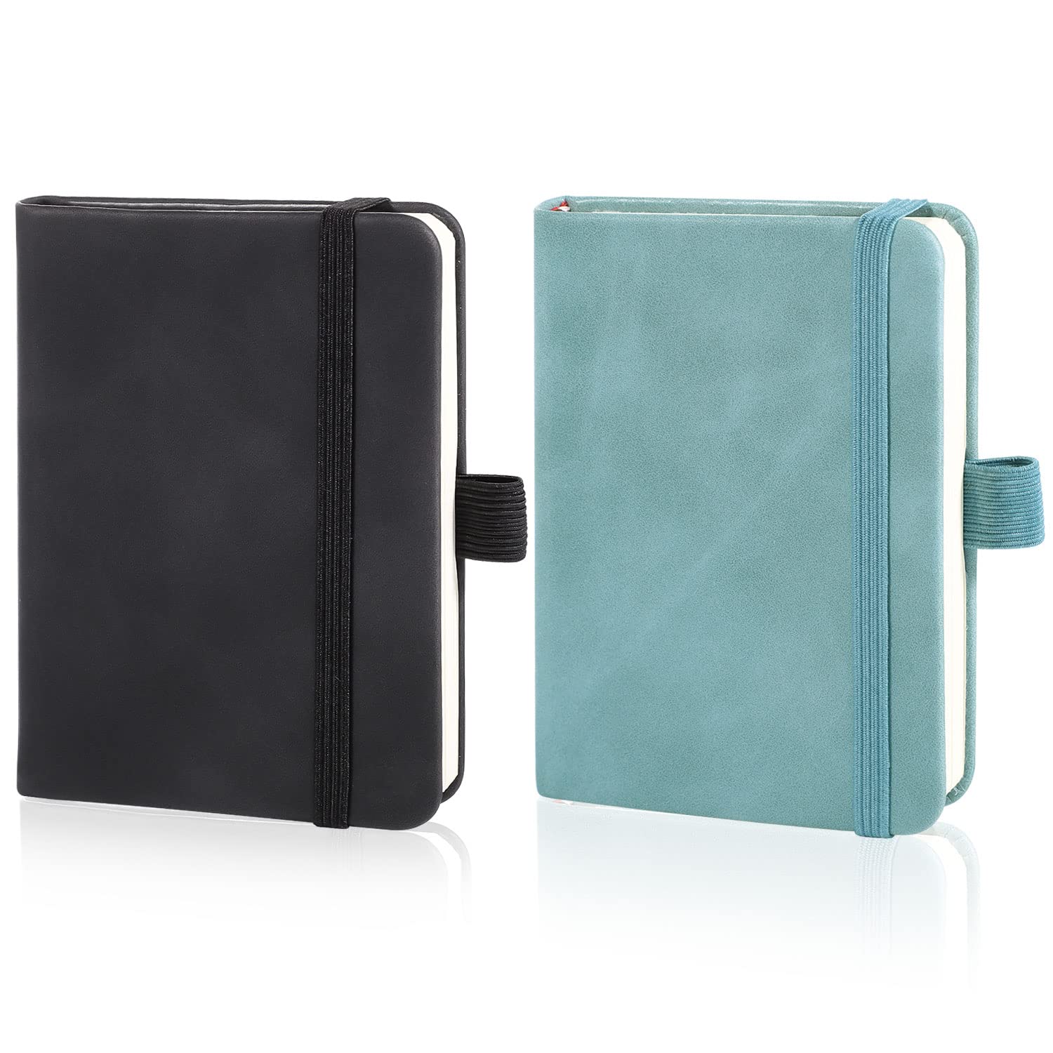 2 Pack Mini Notebooks, 3.15   4.33 Inch Pocket Notebook Small Leather Notebooks, Hardcover Pocket Journal Tiny Notebook For Men,