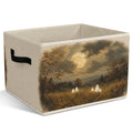 Tpbnnyqi Vintage Ghost Family Landscape Foldable Storage Bins with Handles