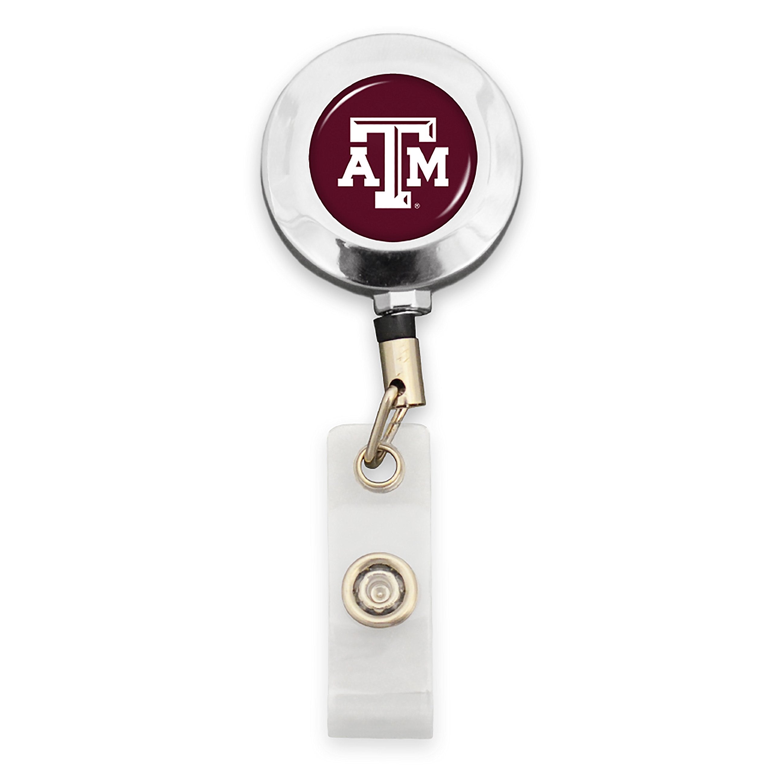 Texas A&M Aggies Badge Reel With Alligator Clip.