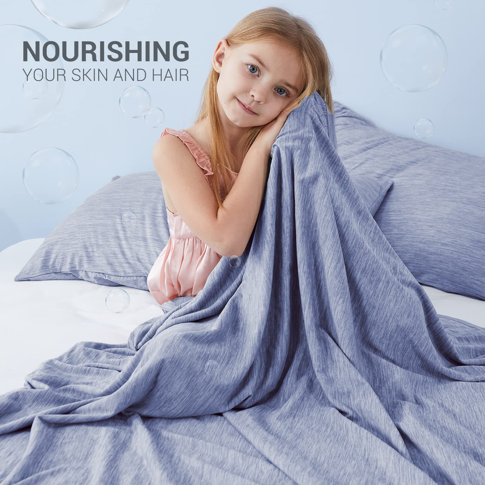 Marchpower Cooling Blanket For Kids Hot Sleepers, Arc-Chill Throw With Double-Sided Design, Japanese Fiber Absorbs Body Heat, Li