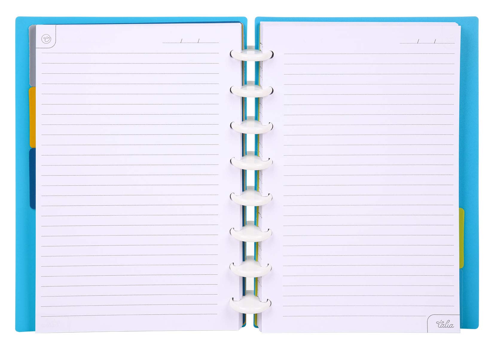 Talia Discbound Notebooks, Planner, Customizable, (Energetic Turquoise, Junior (5.5In X 8.5In))