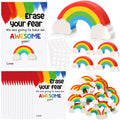 Spakon 100 Sets Back To School Gifts For Students 100 Rainbow Erasers 100 Eraser Your Fear Motivational Card Greeting Cards Insp